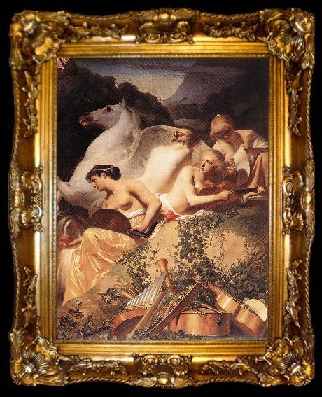 framed  EVERDINGEN, Caesar van The Four Muses with Pegasus fg, ta009-2
